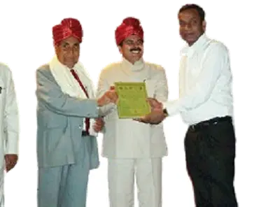 Devendra singh getting award