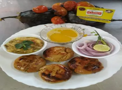 Litti Chokha with Sarson ki Chutney & Sa